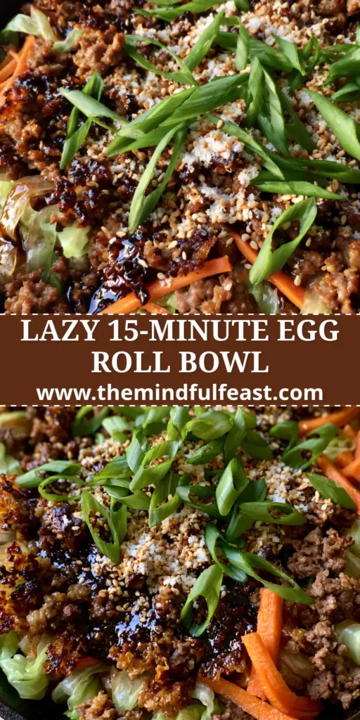 Ground Beef Cabbage Stir Fry: A 20-Minute Crispy Skillet Masterpiece 4 A top-down shot of a ground beef cabbage stir fry in a cast iron skillet with crispy beef, julienned carrots, and sesame seeds.