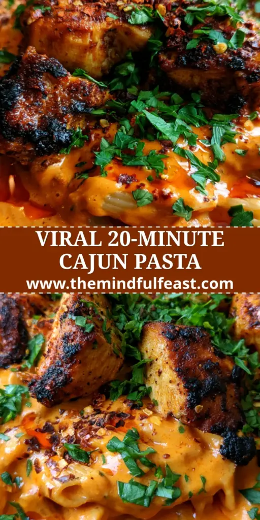 Cajun Chicken Pasta: Creamy, Blackened, and Restaurant-Quality 3 A matte black bowl filled with creamy Cajun Chicken Pasta topped with blackened chicken, fresh parsley, and chili oil droplets.