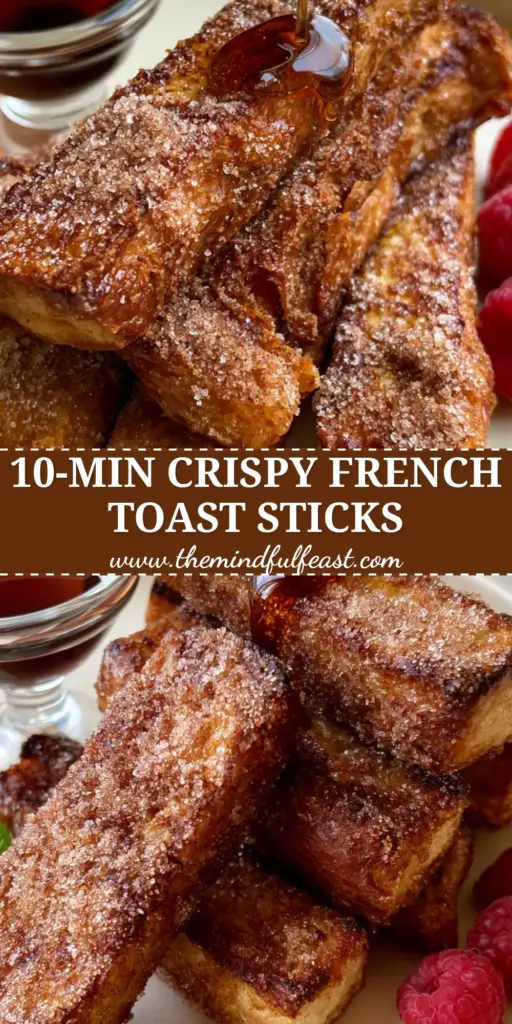 French Toast Sticks: The Ultimate Crispy Air-Fried Brioche Recipe 4 A stack of air-fried French Toast Sticks with a heavy cinnamon sugar coating and a glossy maple syrup drip. (French Toast Sticks)
