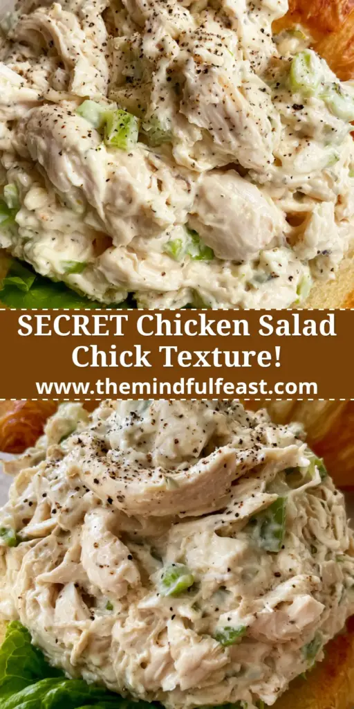 Chicken Salad Chick Recipe: The Ultimate Guide to the Signature Shredded Southern Classic 4 A close up photo of a classic chicken salad scoop served on a buttery toasted croissant. The Chicken Salad Chick recipe features ivory chicken fibers and micro-minced celery.