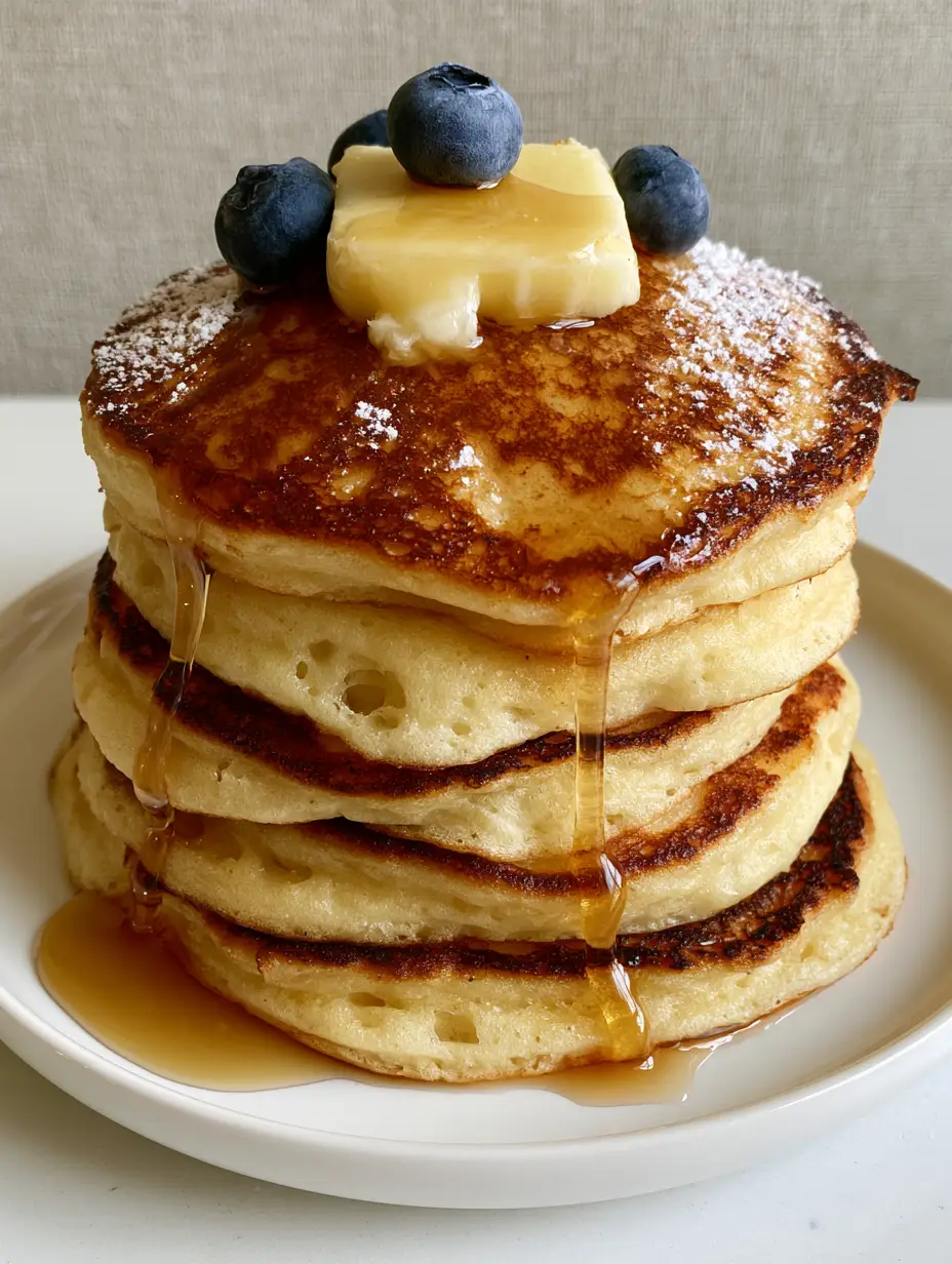 Pancake Clipart: How to Create the World’s Most Picture-Perfect Buttermilk Stack 3 Side view of a tall stack of buttermilk pancakes showing aerated air bubbles and golden lacy edges. (Pancake Clipart)