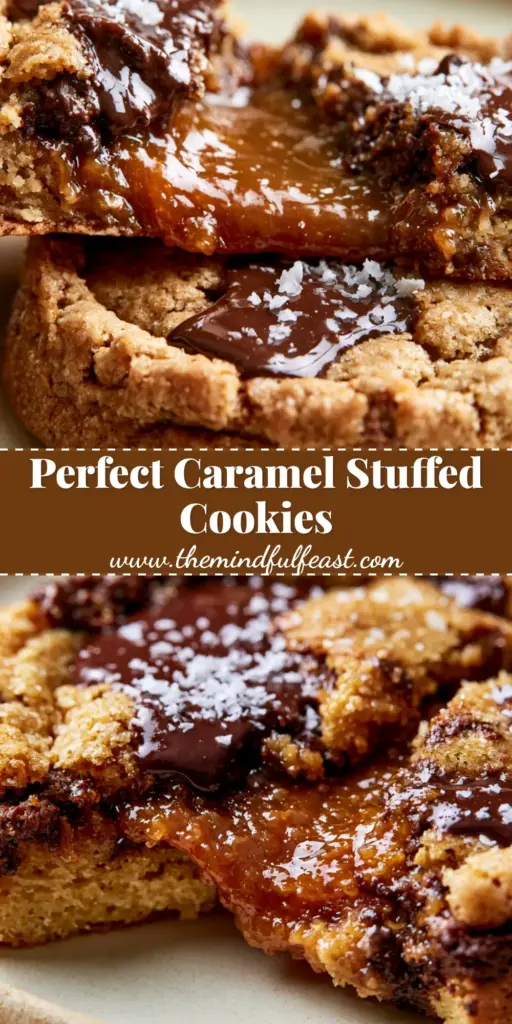 Deep Dish Chocolate Chip Caramel-Filled Cookies: The Ultimate Gooey Recipe 4 A massive deep dish chocolate chip caramel-filled cookie pulled apart to reveal a gooey, warm amber caramel stretch with melted dark chocolate pools.