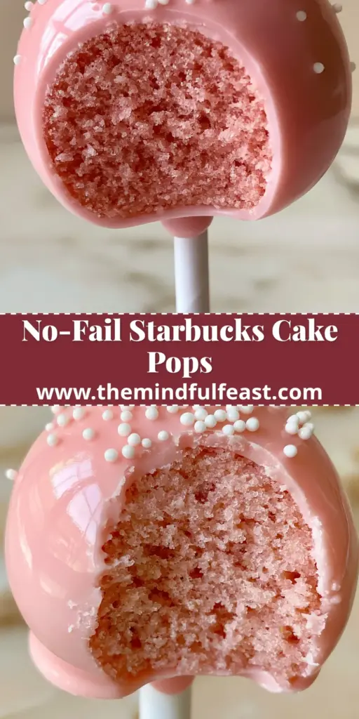 Cake Pop Flavors: The Ultimate Starbucks Copycat Pink Vanilla Recipe 4 A close-up shot of the best cake pop flavors, featuring a pink vanilla Starbucks copycat with a single bite taken out. (cake pop flavors)
